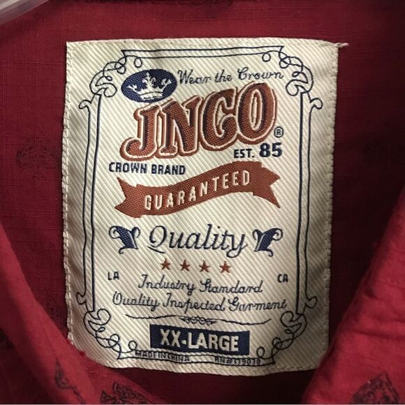 JNCO Vintage Western Spade Button Up Long Sleeve Shirt XXL - Picture 5 of 7
